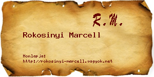 Rokosinyi Marcell névjegykártya