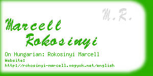 marcell rokosinyi business card
